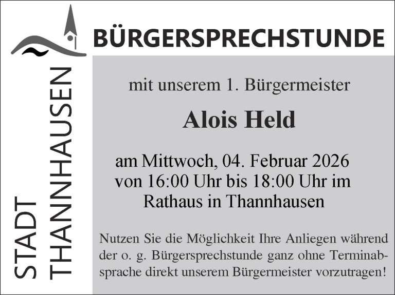 Neu Bürgersprechstunde Thannhausen