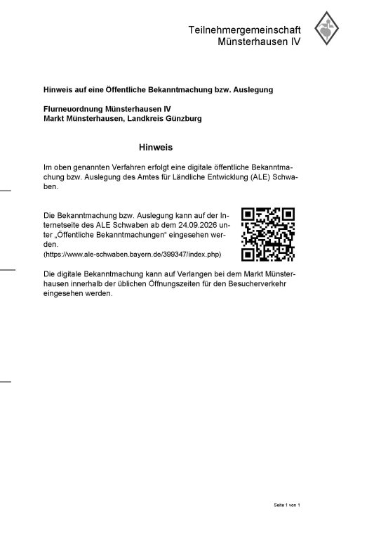 Flurneuordnung Münsterhausen