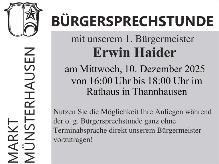 Bürgersprechstunde Münsterhausen