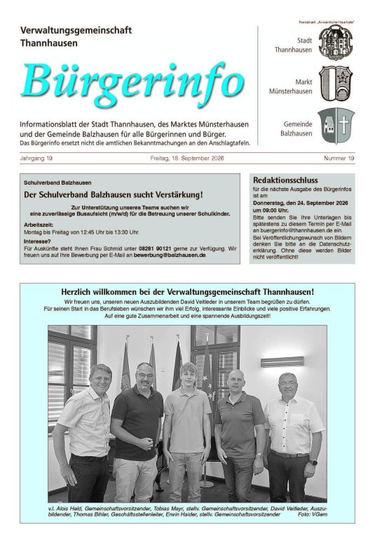 Bürgerinfo Titelseite